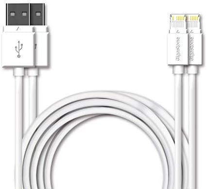 Cablu de încărcare Gigastone 3ft cu 2 pachete pentru dispozitive fulger, încărcare rapidă 12W 5V 2.4A iPad iPad iPhone XS/XR/XSMAX/X/7/7plus/8/8plus/6S/6S