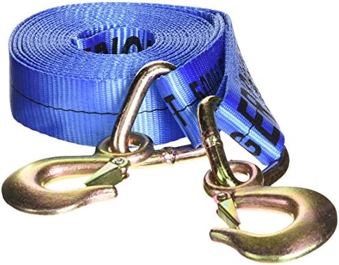 Erickson 09301 curea de remorcare albastru de 2 x 20 'cu cârlig de siguranță forjat de siguranță