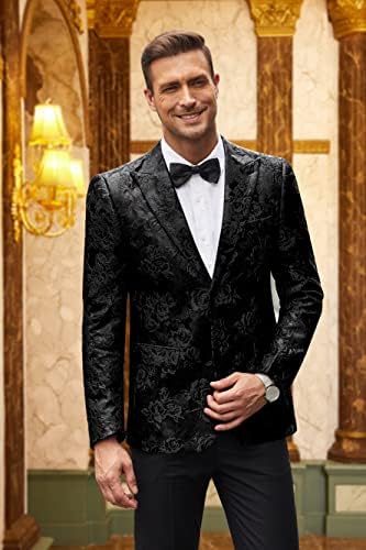 Jacheta florală pentru bărbați coofandy pentru bărbați, geacă de nuntă, blazer de cină de nuntă, blazer