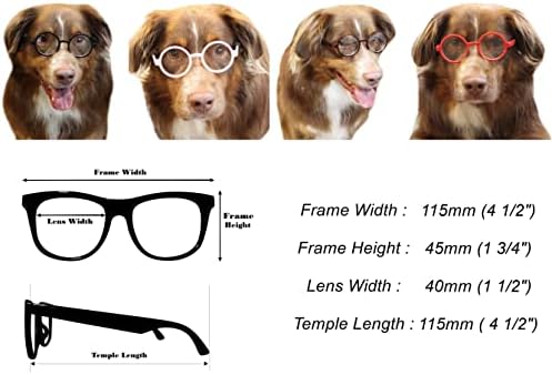 G003 Dog pentru animale de companie rotunde pahare de pahare de soare ochelari de soare rase medii 18-40lbs